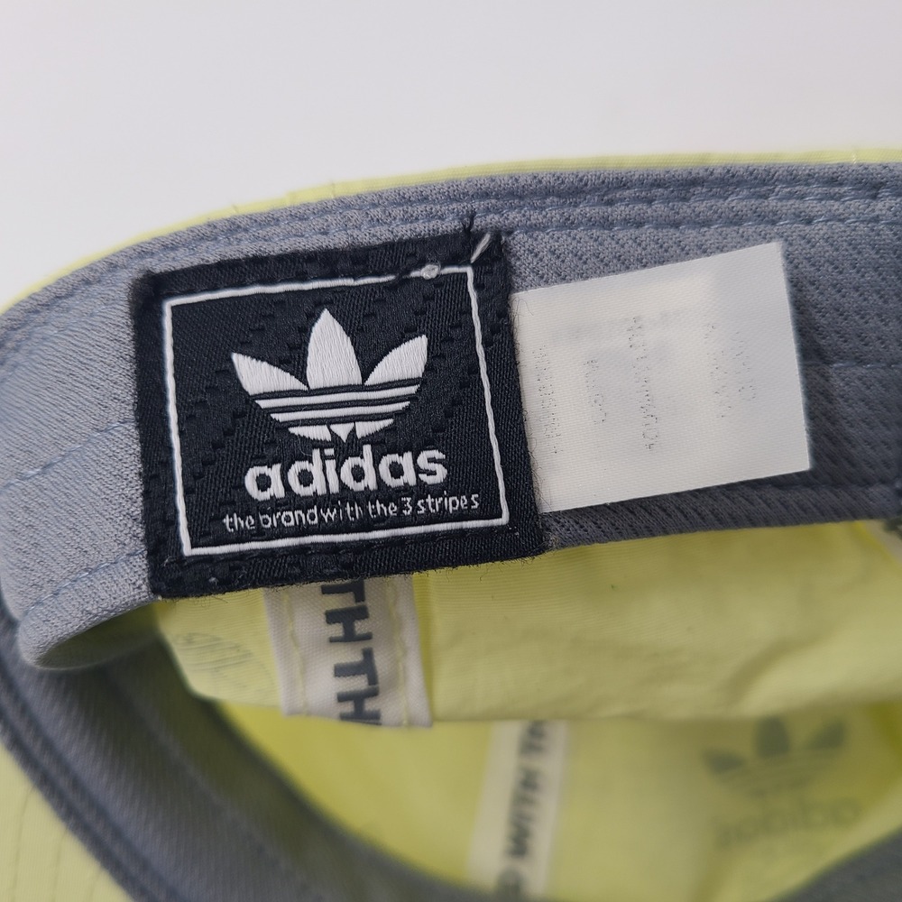 Adidas Hat Strapback Yellow Trefoil Logo Nylon The Brand With The 3 Stripes Men - Picture 16 of 16